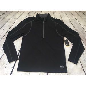 Everlast Black Athletic 3/4 Zip Pullover N…